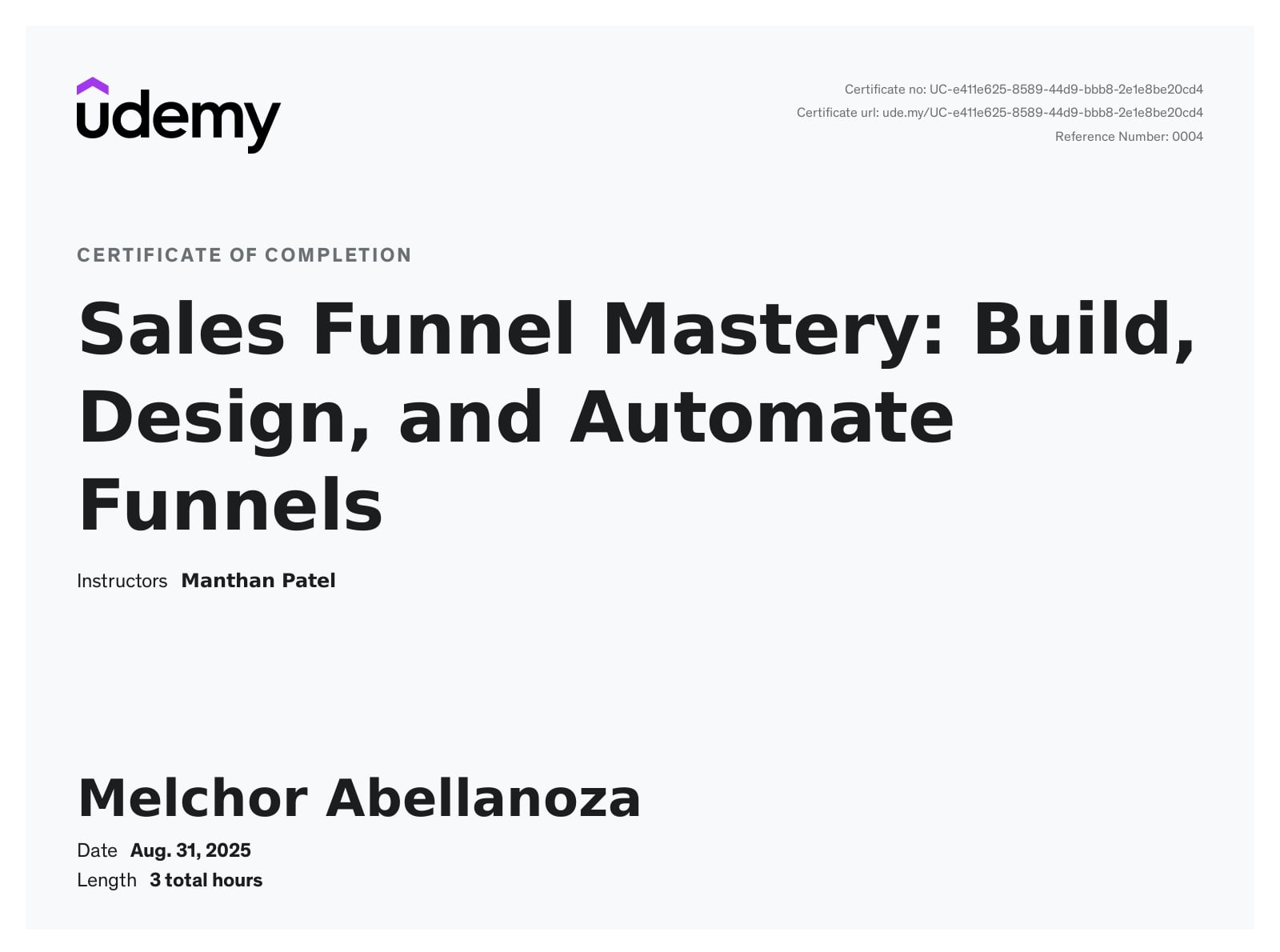Certification 2